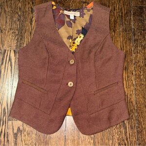 Brown Coldwater Creek Vest size 8